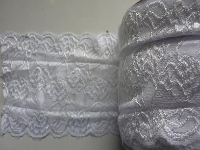 Stretch Lace 15.5 cm (10 m), White